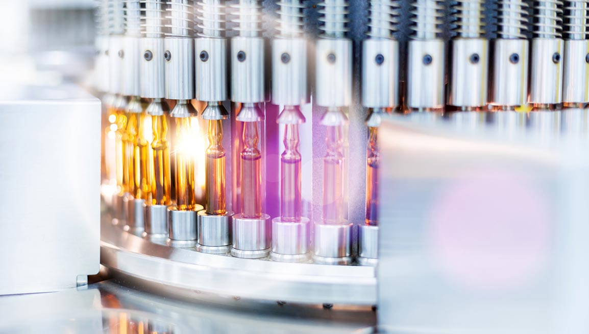 Image of a pharmaceutical GMP production line.