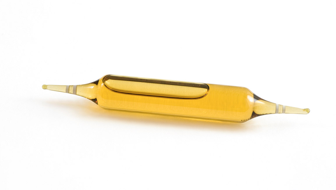 Pharmaceutical primary packaging as a glass ampoule to better preserve drug products.
