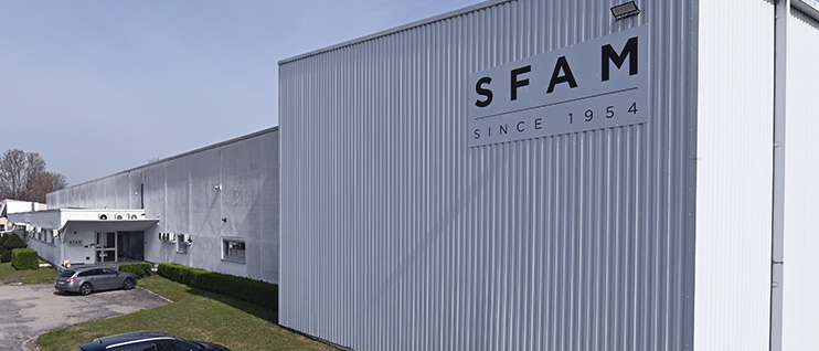 Usine de la SFAM située à Casteljaloux dans le Sud-Ouest de la France.