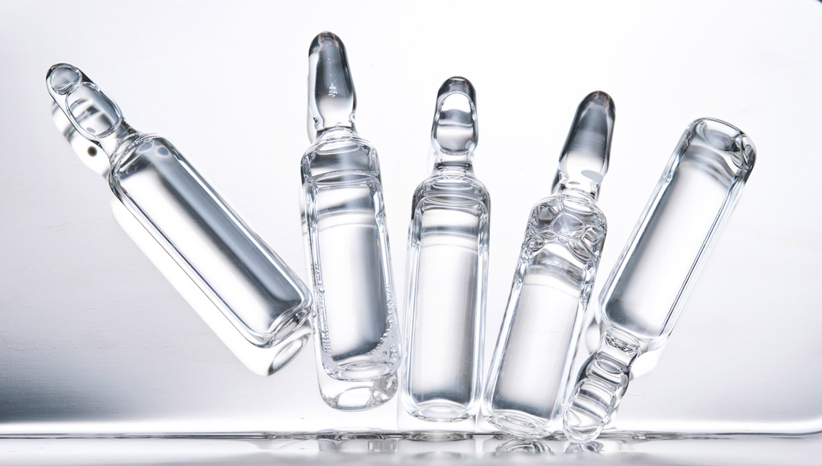 eco-designed medicines with glass containers